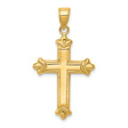FJC Finejewelers 14k Yellow Gold Reversible Bright Cut Cross Charm