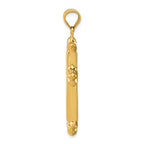 FJC Finejewelers 14k Yellow Gold Reversible Bright Cut Cross Charm