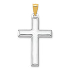 FJC Finejewelers 14k with with Rhodium Reversible Cross Charm