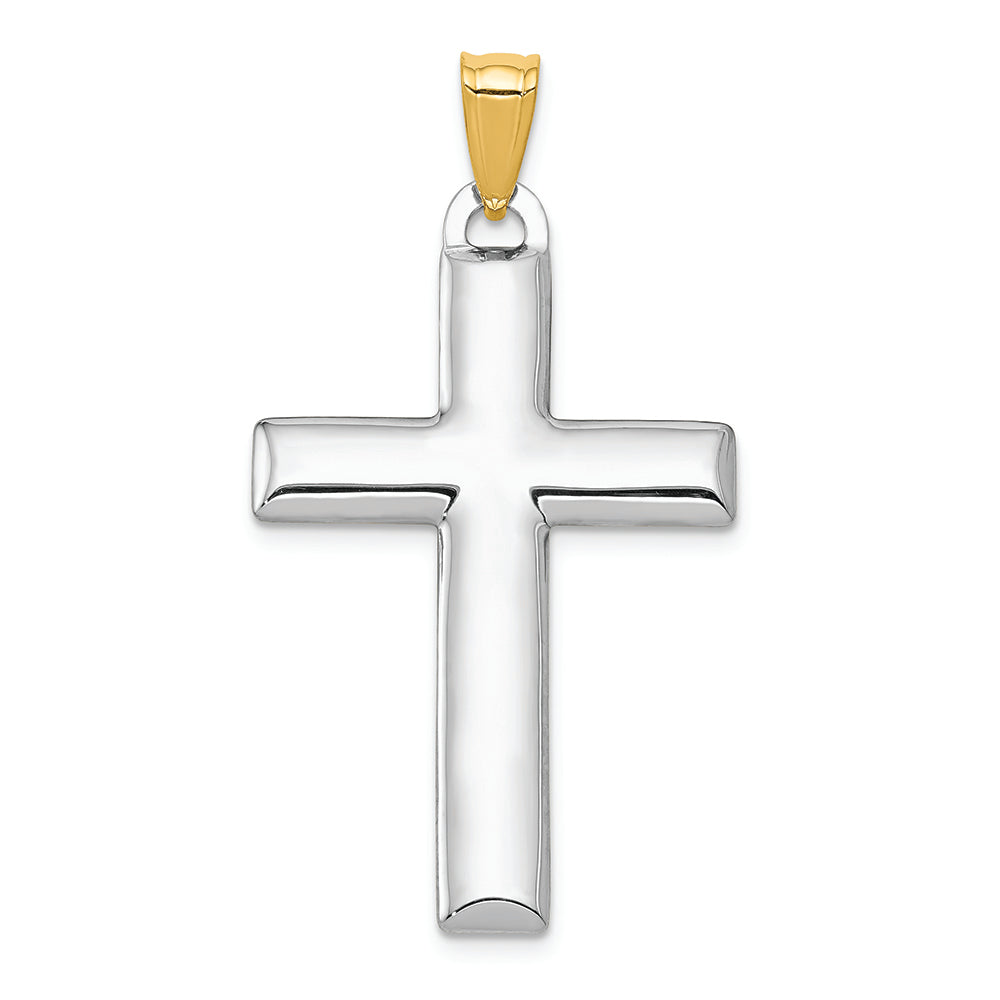 FJC Finejewelers 14k with with Rhodium Reversible Cross Charm