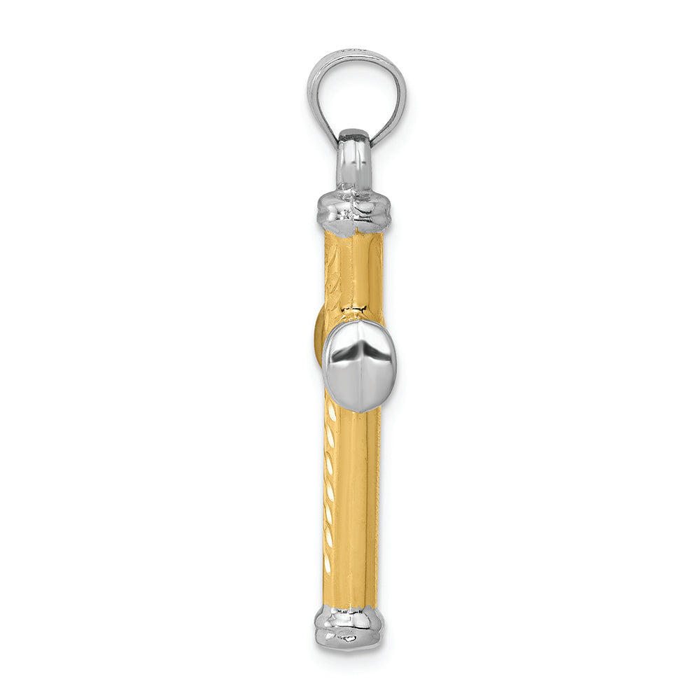 FJC Finejewelers 14k Yellow Gold with with Rhodium Reversible Cross Charm