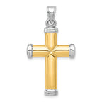 FJC Finejewelers 14k Yellow Gold with with Rhodium Reversible Cross Charm