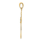 FJC Finejewelers 14k Yellow Gold with with Rhodium Textured Cross Charm