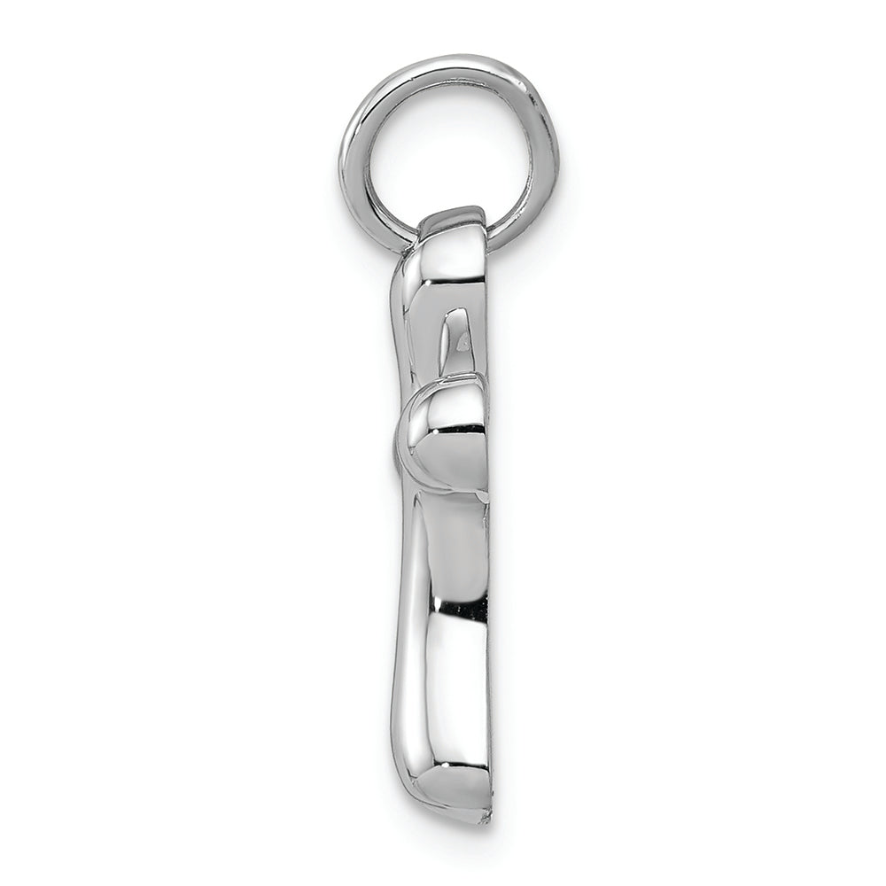 FJC Finejewelers 14k White Gold Small Freeform Cross Charm