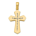FJC Finejewelers 14k Two-tone Gold Solid Cross Charm