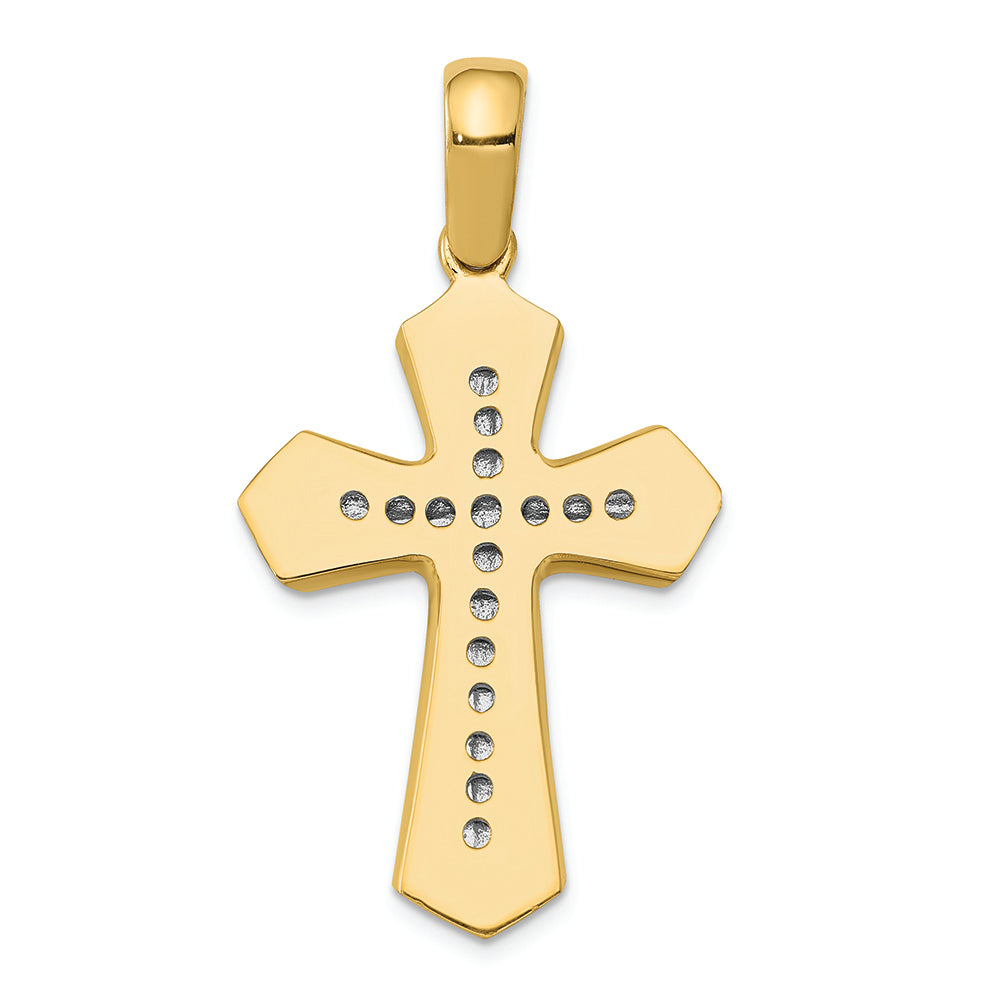 FJC Finejewelers 14k Two-tone Gold Solid Cross Charm