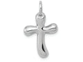 FJC Finejewelers 14k White Gold Small Freeform Cross Charm