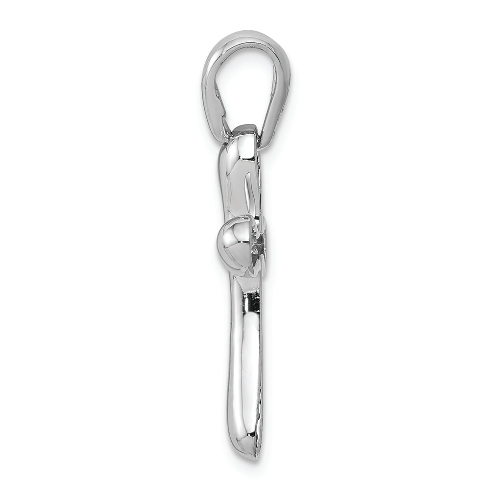 FJC Finejewelers 14k White Gold Freeform Cross Charm