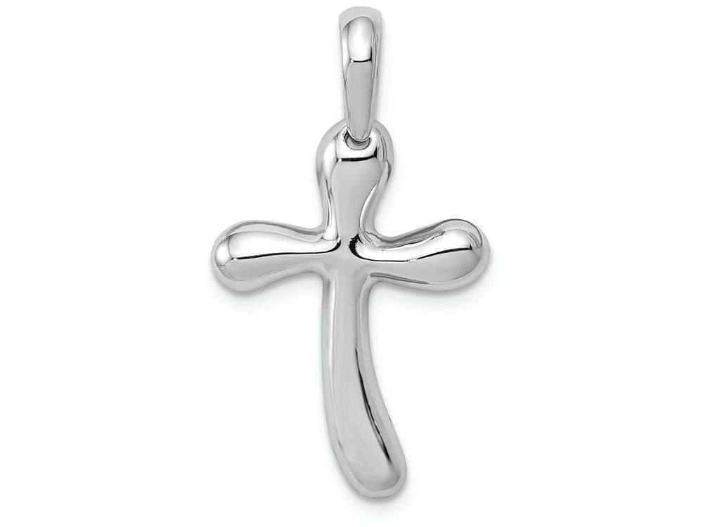 FJC Finejewelers 14k White Gold Freeform Cross Charm