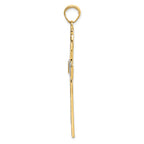 FJC Finejewelers 14k Yellow Gold with Rhodium Latin Cross Charm