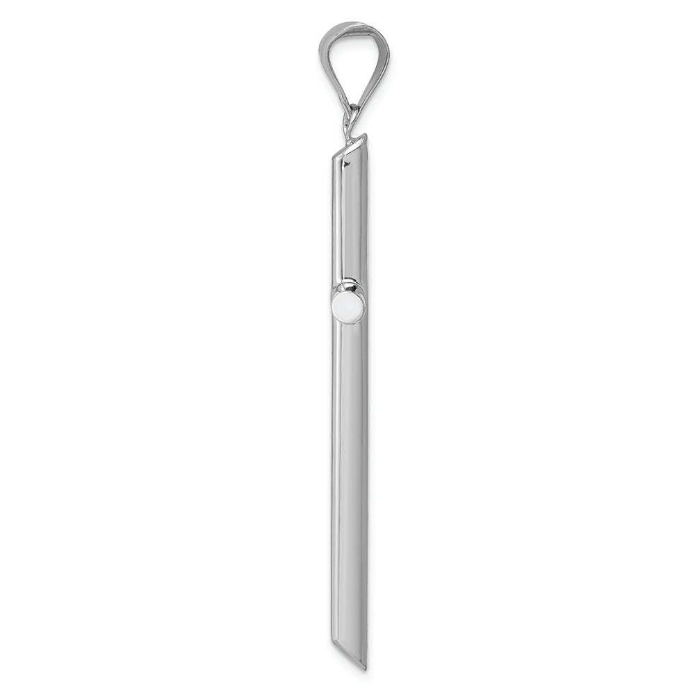 FJC Finejewelers 14k White Gold Polished Hollow Cross Charm