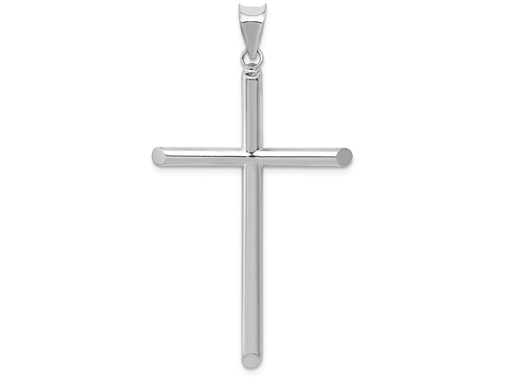 FJC Finejewelers 14k White Gold Polished Hollow Cross Charm