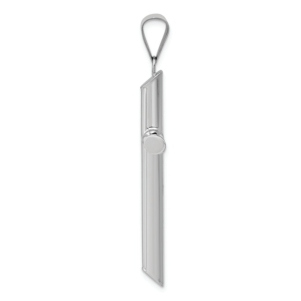 FJC Finejewelers 14k White Gold Polished Hollow Cross Charm