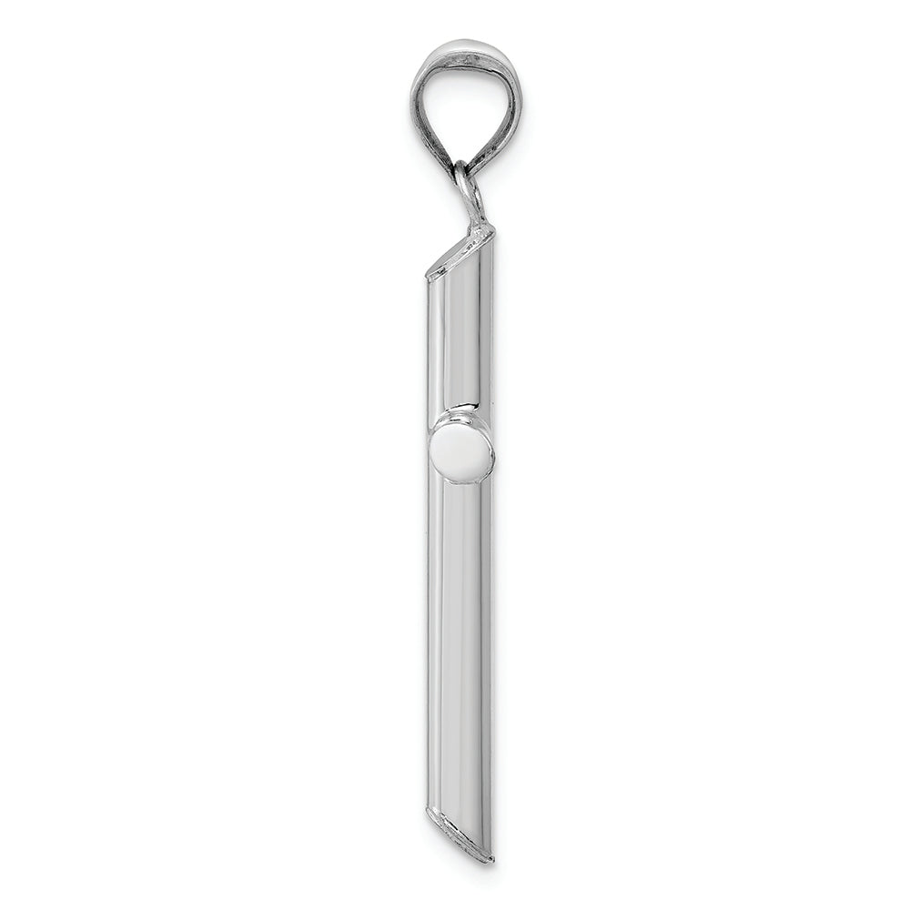 FJC Finejewelers 14k White Gold Hollow Cross Charm