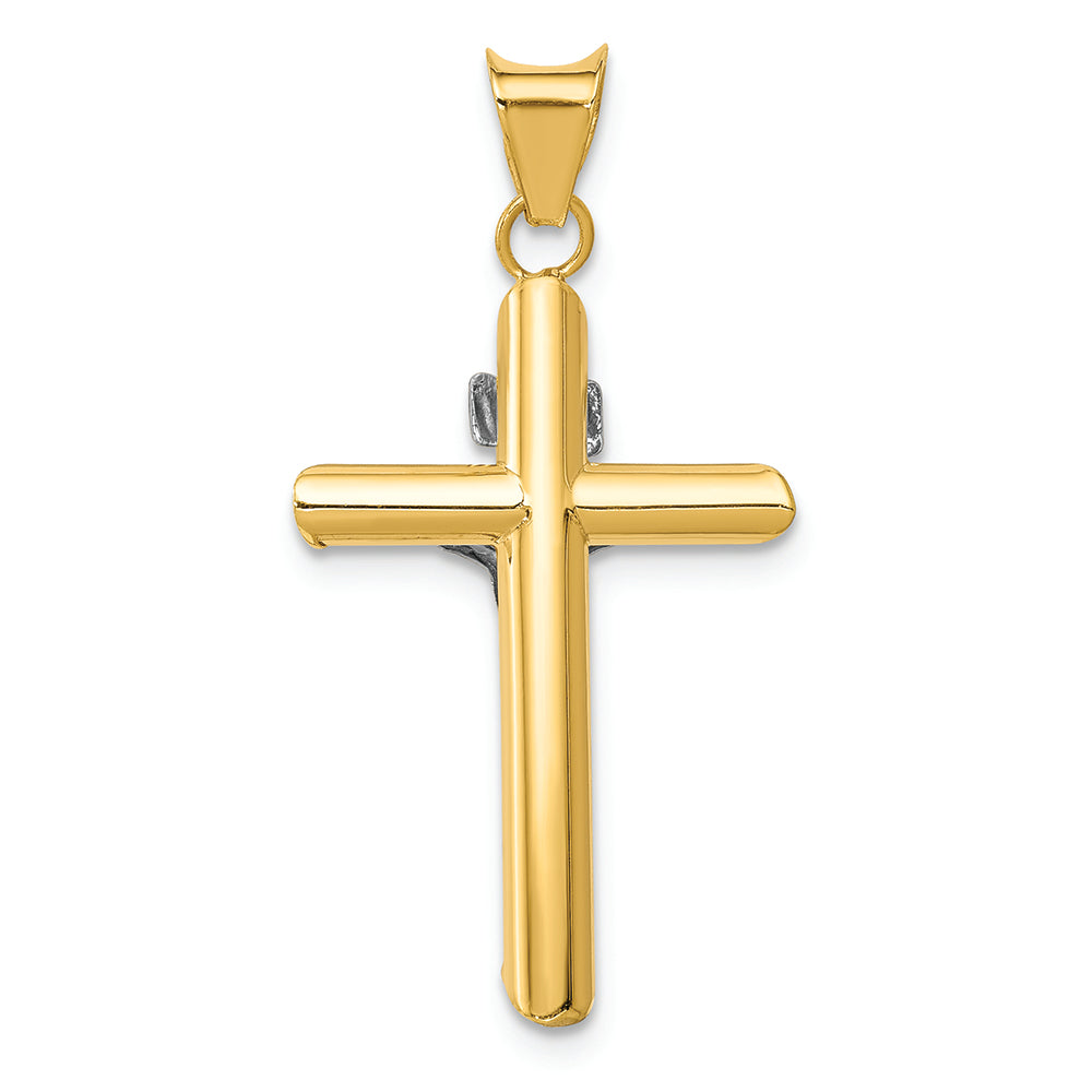 FJC Finejewelers 14k Two-tone Gold with Rhodium Inri Crucifix Charm
