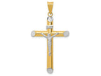 FJC Finejewelers 14k Two-tone Gold with Rhodium Inri Crucifix Charm