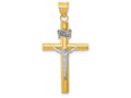 FJC Finejewelers 14k Two-tone Gold Inri Crucifix Charm