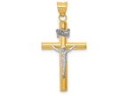 FJC Finejewelers 14k Two-tone Gold Inri Crucifix Charm