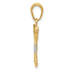 FJC Finejewelers 14k Yellow Gold with with Rhodium Believe Angel Charm