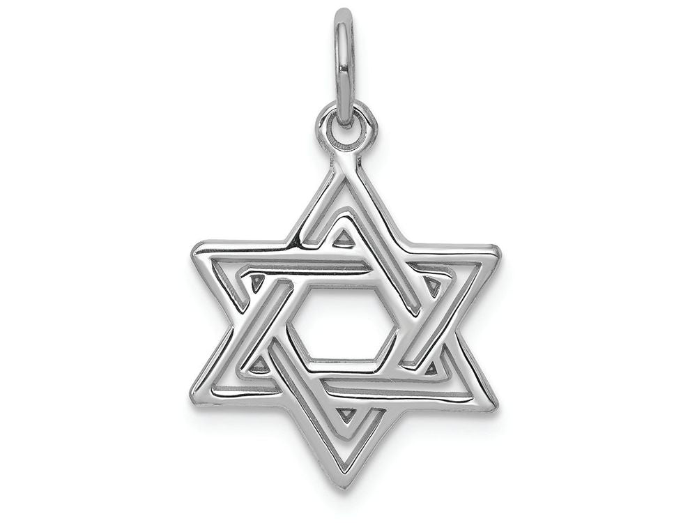 FJC Finejewelers 14k White Gold Jewish Star Charm