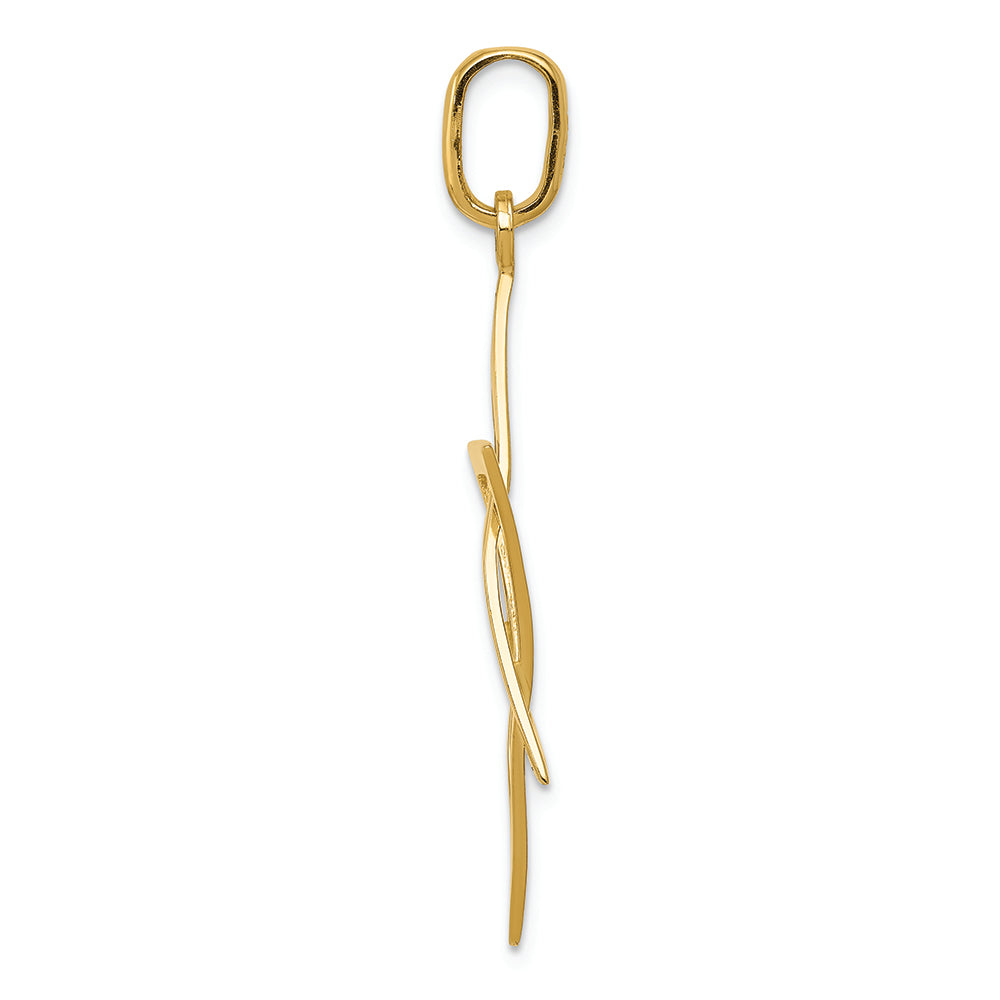 FJC Finejewelers 14k Yellow Gold Elongated Star Of David Charm