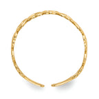 FJC Finejewelers 14k Yellow Gold Open Hearts Toe Ring 4mm