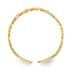 FJC Finejewelers 14k Yellow Gold Open Hearts Toe Ring 4mm