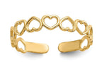 FJC Finejewelers 14k Yellow Gold Open Hearts Toe Ring 4mm