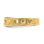 FJC Finejewelers 14k Yellow Gold Heart Design Toe Ring 3mm wide
