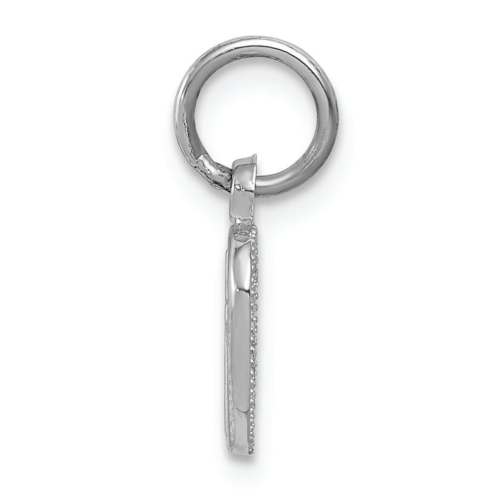 FJC Finejewelers 14k White Gold Cross In Heart Charm