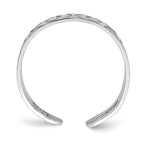 FJC Finejewelers 14k White Gold Adjustable XO Pattern Polished Toe Ring