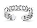 FJC Finejewelers 14k White Gold Adjustable XO Pattern Polished Toe Ring