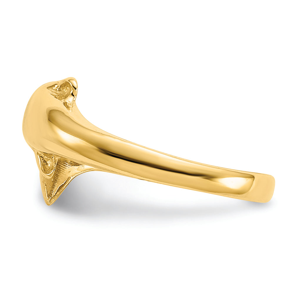 FJC Finejewelers 14k Yellow Gold Dolphin Toe Ring
