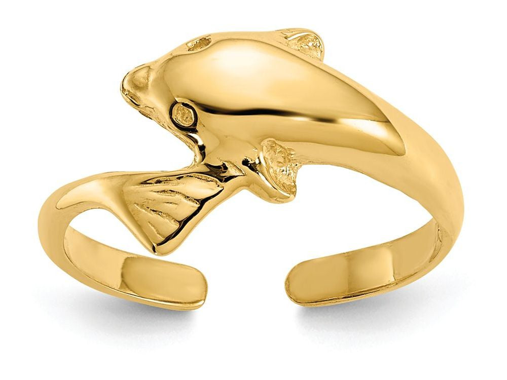 FJC Finejewelers 14k Yellow Gold Dolphin Toe Ring