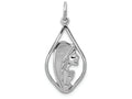 FJC Finejewelers 14k White Gold Mary Blessed Virgin Charm