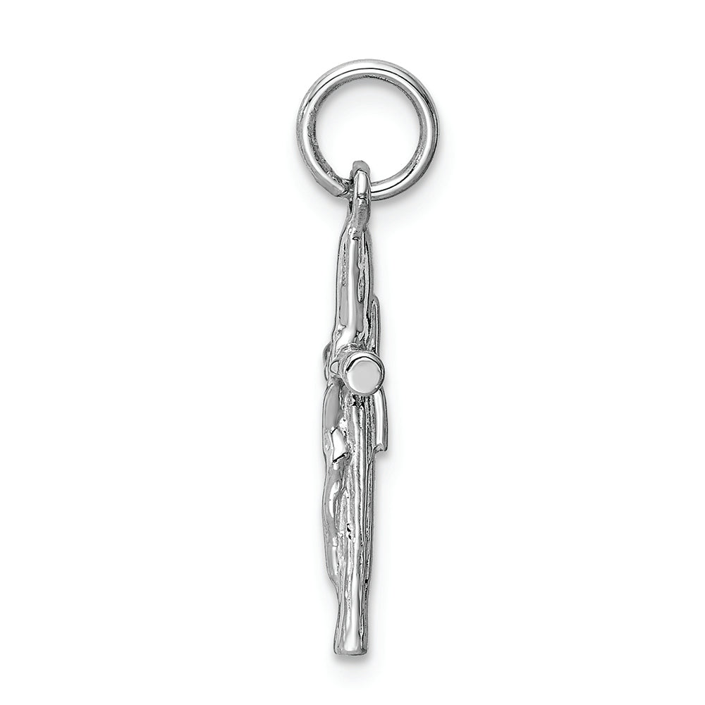 FJC Finejewelers 14k White Gold Crucifix Charm