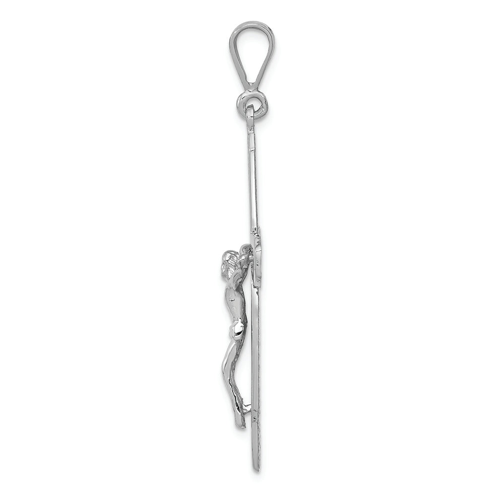FJC Finejewelers 14k White Gold Crucifix Charm