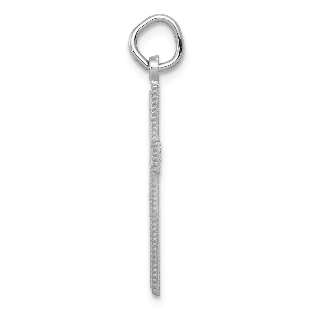 FJC Finejewelers 14k White Gold Bright Cut Cross Charm