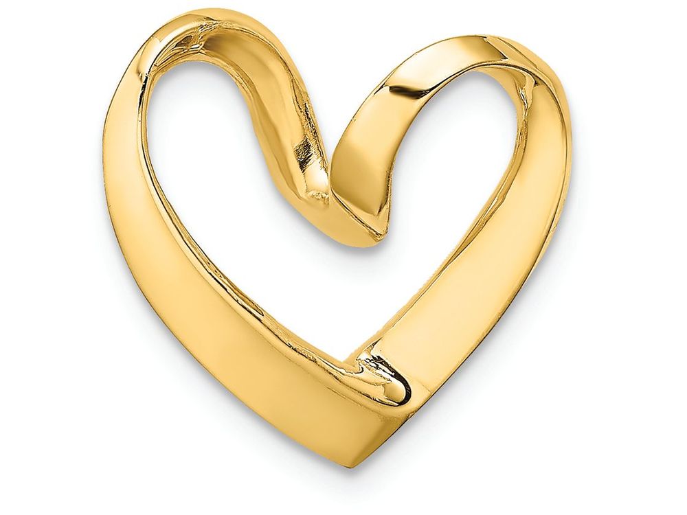 FJC Finejewelers 14k Yellow Gold Mini Heart Slide Charm