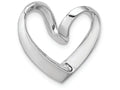 FJC Finejewelers 14k White Gold Mini Heart Slide Polish Open Charm