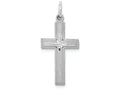 FJC Finejewelers 14k White Gold Bright Cut Cross Charm