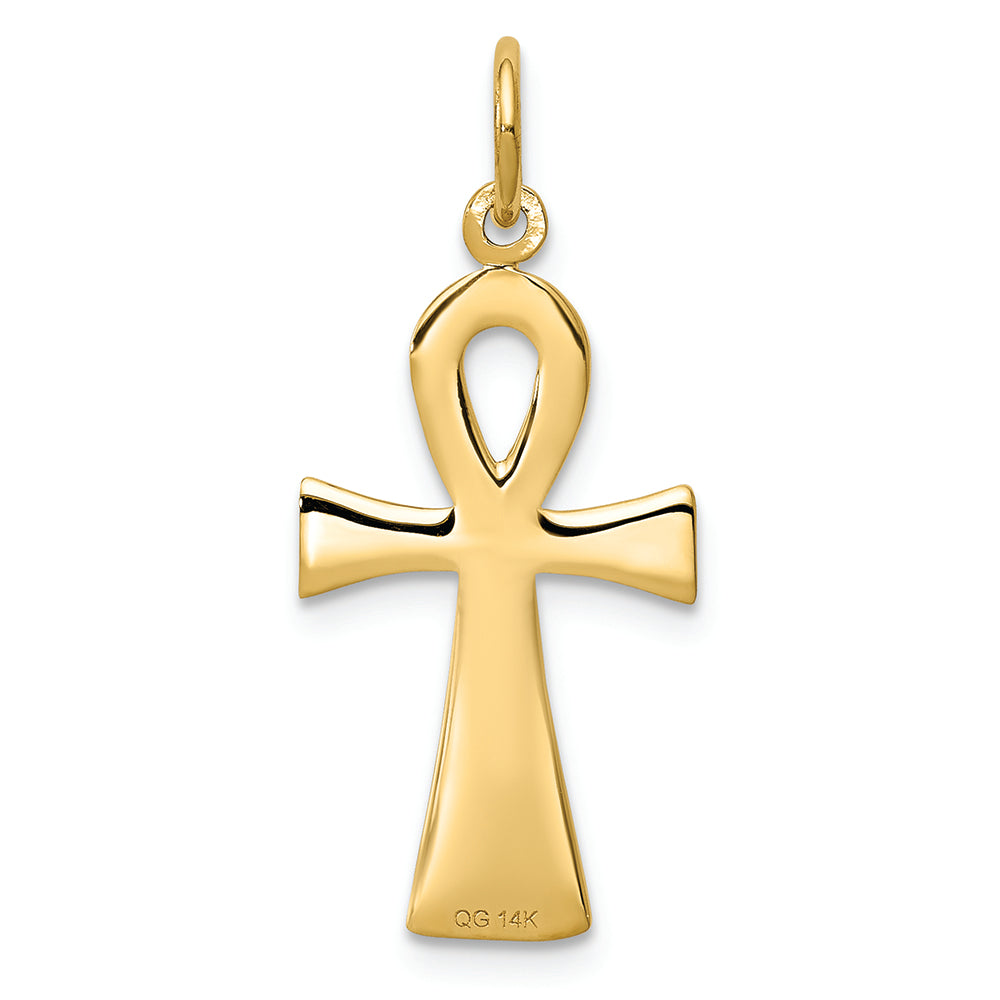 FJC Finejewelers 14k Yellow Gold Ankh Cross Charm
