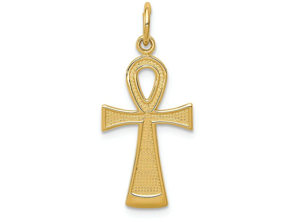 FJC Finejewelers 14k Yellow Gold Ankh Cross Charm