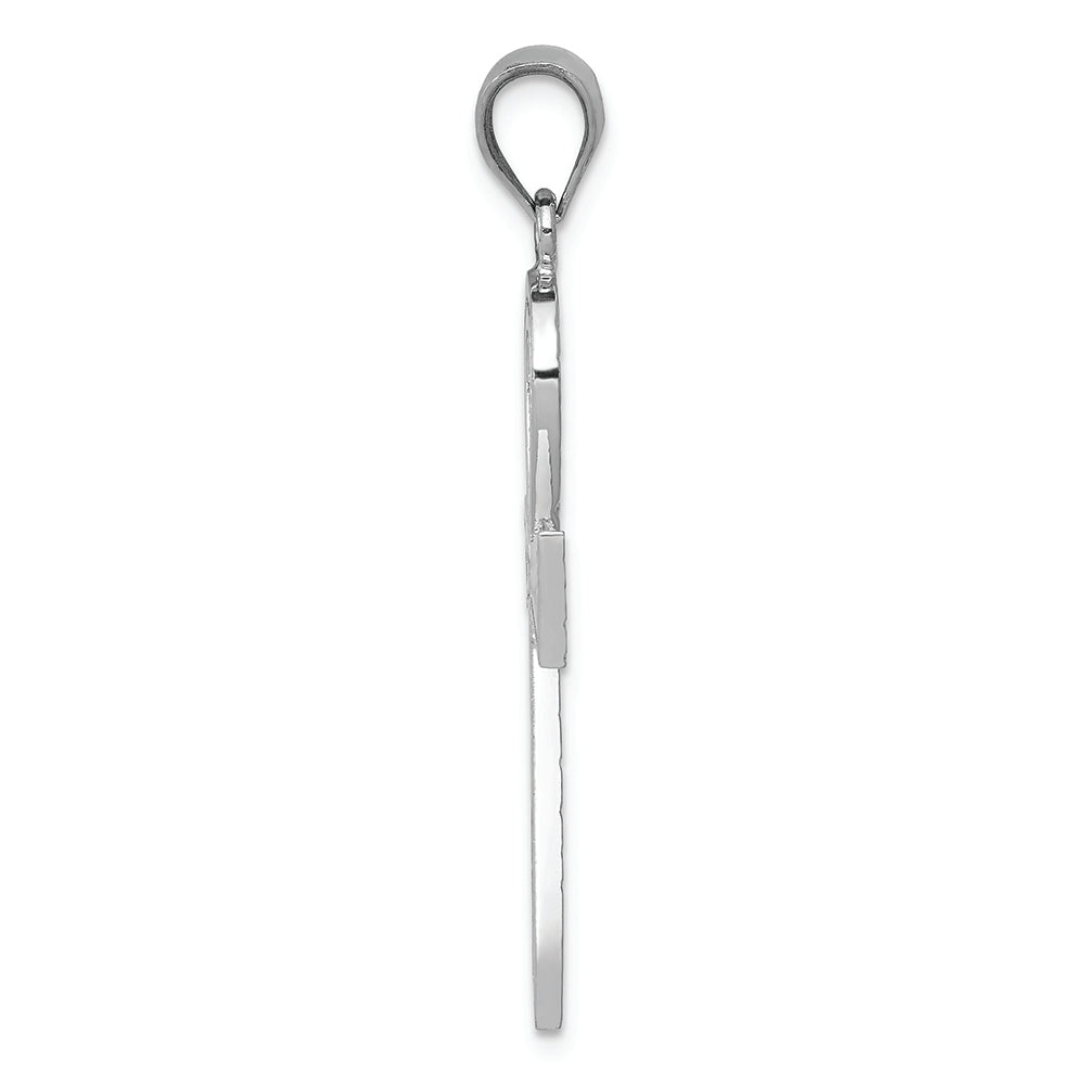 FJC Finejewelers 14k White Gold Ankh Cross Charm