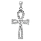 FJC Finejewelers 14k White Gold Ankh Cross Charm