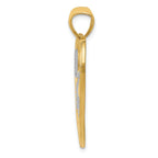 FJC Finejewelers 14k Yellow Gold with Rhodium Love And Floating Hearts Charm