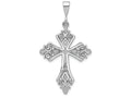 FJC Finejewelers 14k White Gold Fleur De Lis Cross Charm
