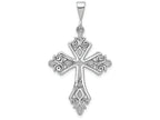 FJC Finejewelers 14k White Gold Fleur De Lis Cross Charm