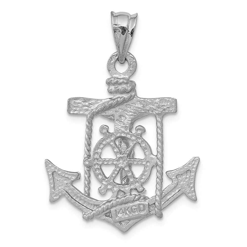 FJC Finejewelers 14k White Gold Mariners Cross Charm
