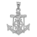 FJC Finejewelers 14k White Gold Mariners Cross Charm